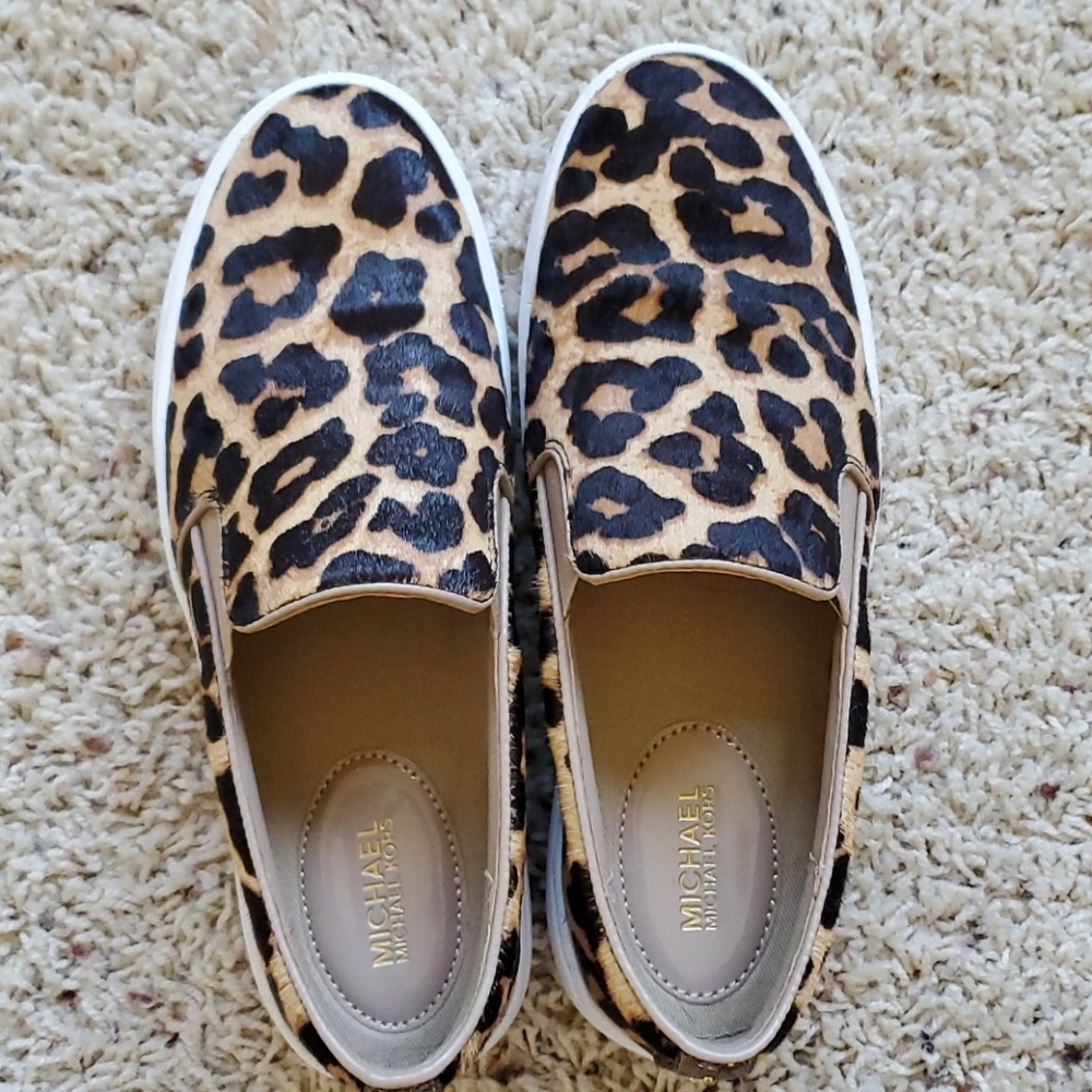 Leopard Print Slip On Shoes